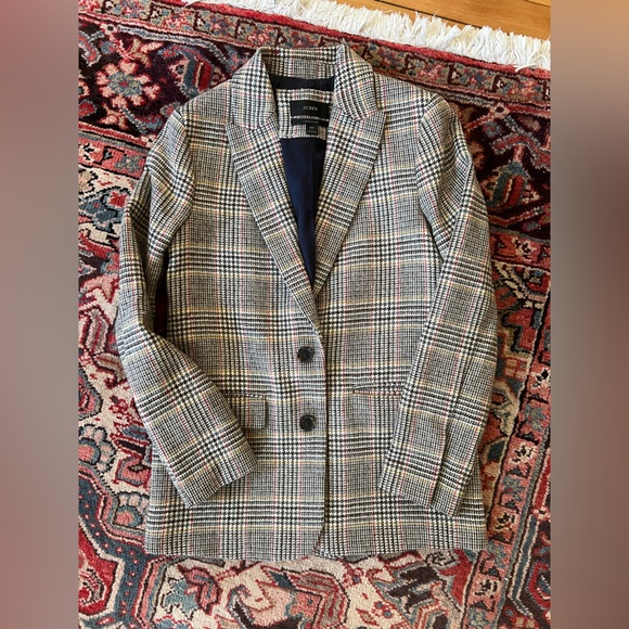 J Crew Sommerset blazer in glen plaid English wool— Women’s 00 - Picture 3 of 14